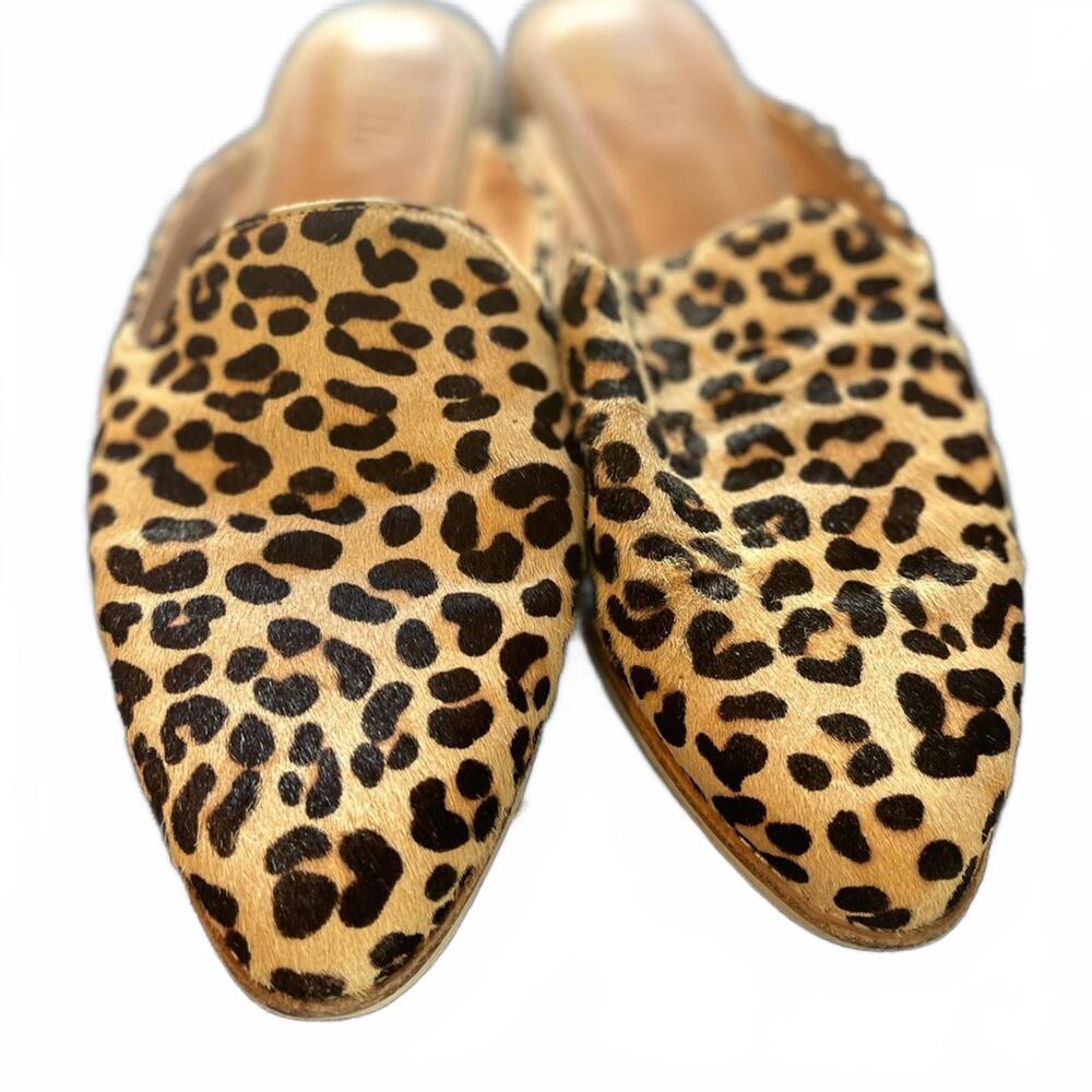 Leopard Print Slip-On Mules
